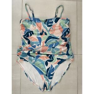 Old Navy Swim One Piece Swimsuit Multicolor Geometric Print Swimwear